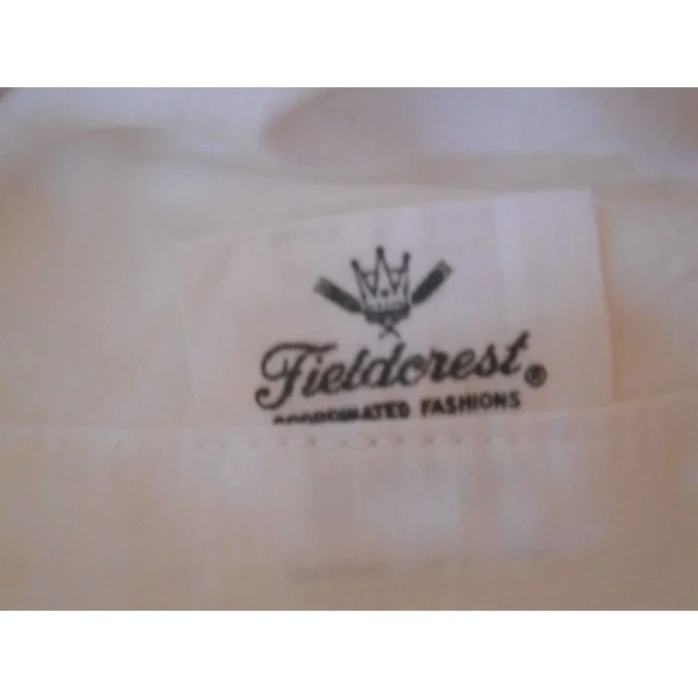 Vintage orange crocheted edge trim Standard Pillowcase USA Fieldcrest
